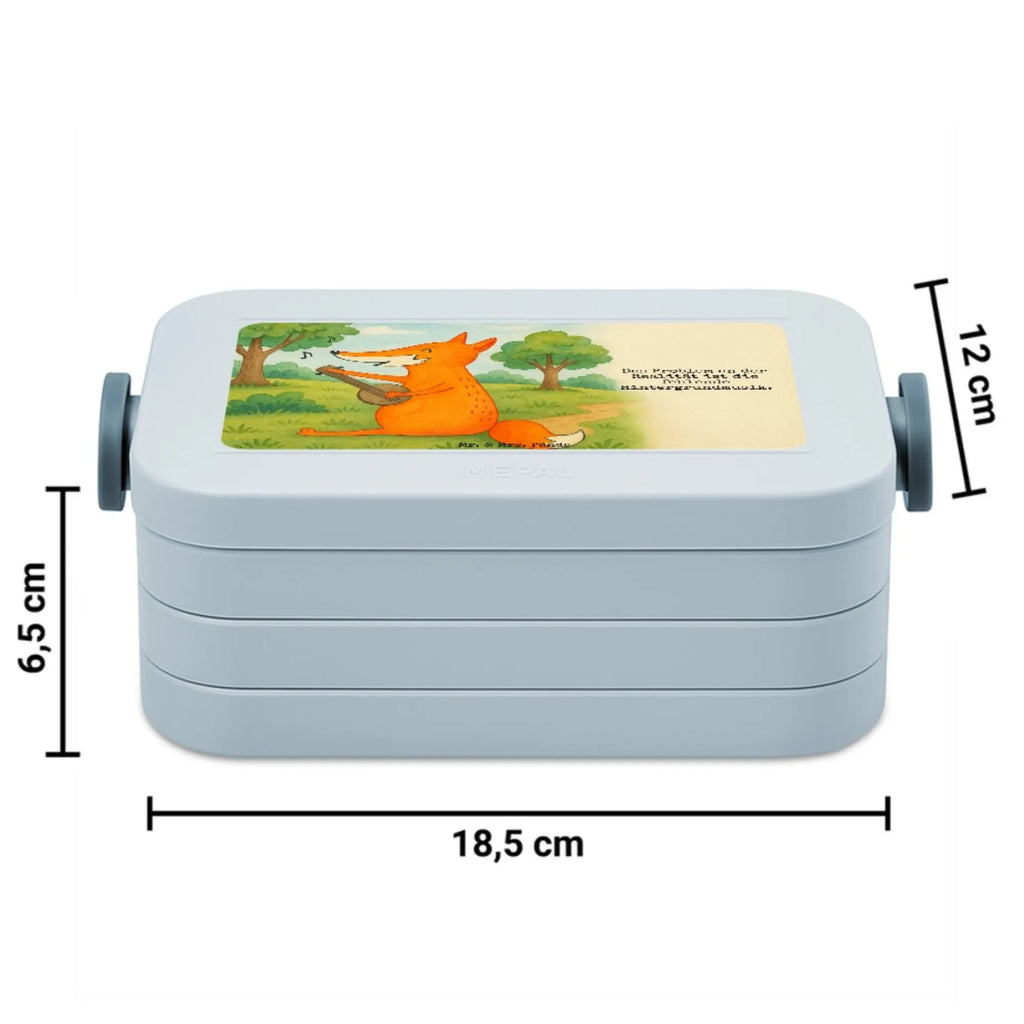 MEPAL Bentobox Fuchs Gitarre Design Brotdose, Lunchbox, Bentobox, Fuchs, Sänger, Musikerin, Geschenk Musiker, Sängerin, Musik Spruch, Gitarre, Füchse