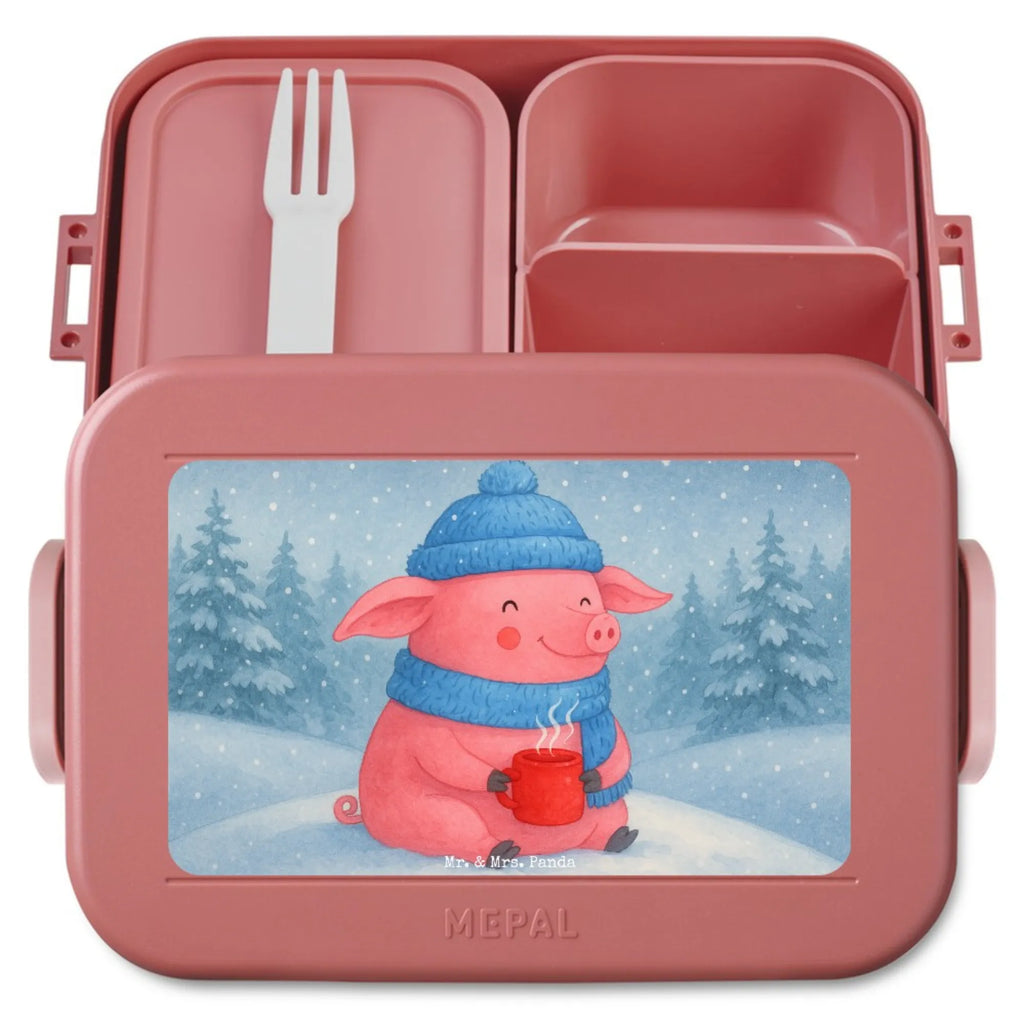 MEPAL Bentobox Schwein Glühwein Design Bentobox, Brotdose, Lunchbox, Winter, Weihnachten, Weihnachtsdeko, Nikolaus, Advent, Heiligabend, Wintermotiv, Weihnachtsmarkt, Glühschwein, Punsch, Glühwein