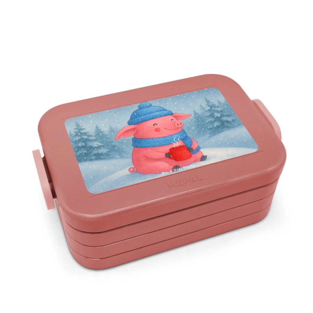 MEPAL Bentobox Schwein Glühwein Design Bentobox, Brotdose, Lunchbox, Winter, Weihnachten, Weihnachtsdeko, Nikolaus, Advent, Heiligabend, Wintermotiv, Weihnachtsmarkt, Glühschwein, Punsch, Glühwein
