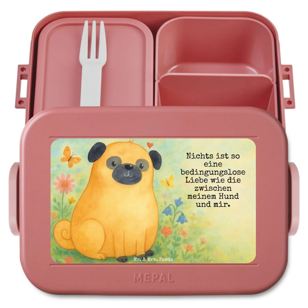 MEPAL Bentobox Mops Design Bentobox, Lunchbox, Brotdose, Hund, Hundemotiv, Haustier, Hunderasse, Tierliebhaber, Hundebesitzer, Sprüche, Mops, Liebe, Hundeliebe