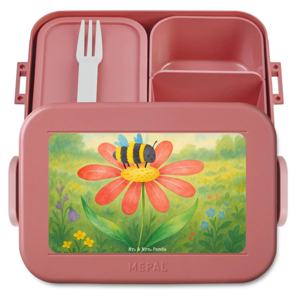 MEPAL Bentobox Hummel Blume Design Bentobox, Brotdose, Lunchbox, Tiermotive, Gute Laune, lustige Sprüche, Tiere, Wespe, Hummeln, Flauschig, Blume, Hummel, Biene, Natur, Feld