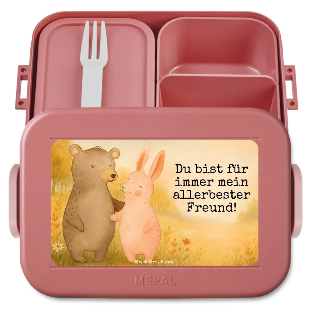 MEPAL Bentobox Bär und Hase Umarmen Design Brotdose, Lunchbox, Bentobox, Liebe, Partner, Freund, Freundin, Ehemann, Ehefrau, Heiraten, Verlobung, Heiratsantrag, Liebesgeschenk, Jahrestag, Hocheitstag, Freunde, Bärchen, Bär, best friends, Hase, bester Freund