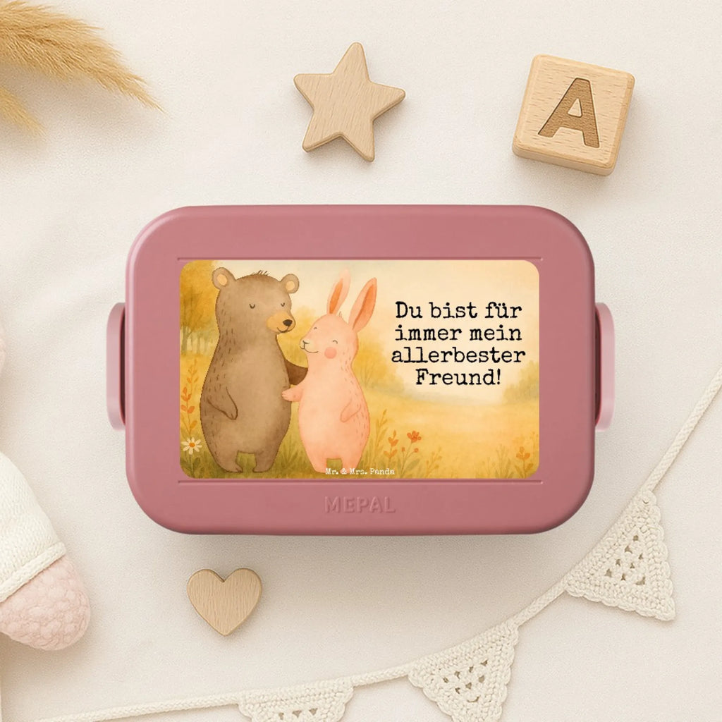 MEPAL Bentobox Bär und Hase Umarmen Design Brotdose, Lunchbox, Bentobox, Liebe, Partner, Freund, Freundin, Ehemann, Ehefrau, Heiraten, Verlobung, Heiratsantrag, Liebesgeschenk, Jahrestag, Hocheitstag, Freunde, Bärchen, Bär, best friends, Hase, bester Freund