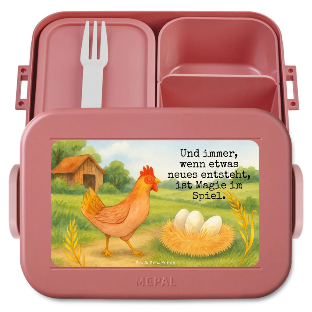 MEPAL Bentobox Huhn Stolz Design Bentobox, Brotdose, Lunchbox, Bauernhof, Hoftiere, Landwirt, Landwirtin, Schwangerschaft, Hahn, Henne, Hühner, Eier, Spruch, Landleben, Magie, Hof, Geburt, Motivation