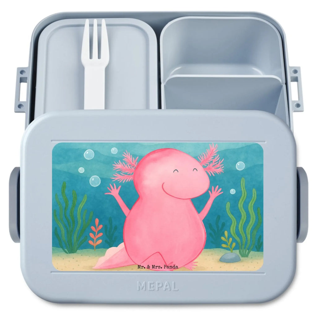 MEPAL Bentobox Axolotl Hurra Design Lunchbox, Bentobox, Brotdose, Axolotl, Molch, fröhlich, Zufriedenheit, Freude, Schwanzlurch, Lurche, Axolot, Spaß, Lurch, Motivation