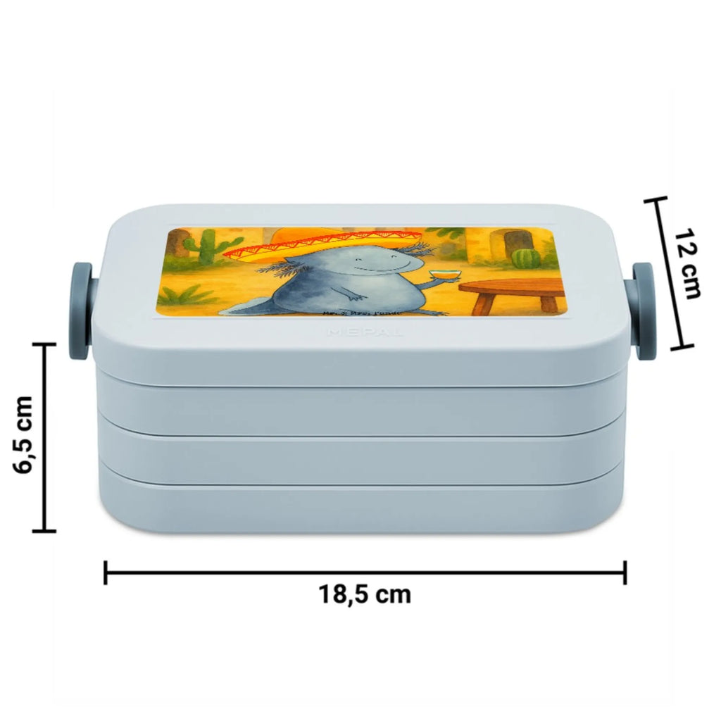 MEPAL Bentobox Axolotl Tequila Design Lunchbox, Bentobox, Brotdose, Axolotl, Molch, Feuerdrache, Tequila, Lurche, Mexico, Sombrero, Schwanzlurch, Zitrone, Lurch, Spruch, Axolot, Motivation, Mexiko, Feuersalamander