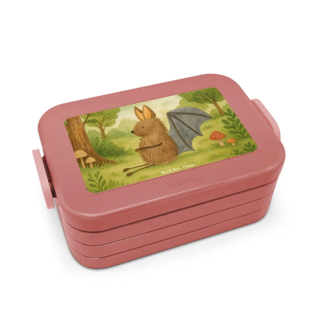MEPAL Bentobox Fledermaus Sitzen Design Bentobox, Brotdose, Lunchbox, Tiermotive, Gute Laune, lustige Sprüche, Tiere, Motivation, Fledermaus, entspannen, Fledermäuse