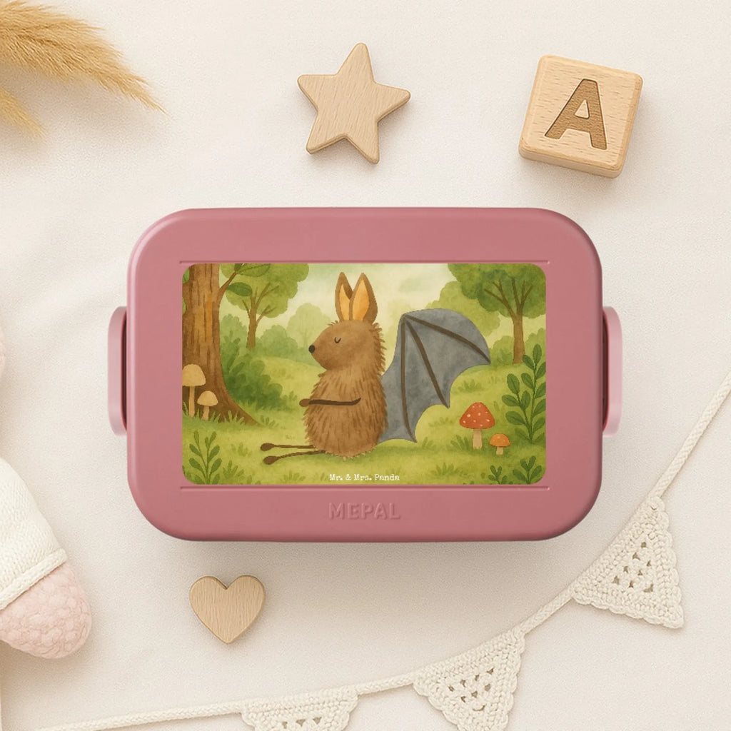 MEPAL Bentobox Fledermaus Sitzen Design Bentobox, Brotdose, Lunchbox, Tiermotive, Gute Laune, lustige Sprüche, Tiere, Motivation, Fledermaus, entspannen, Fledermäuse