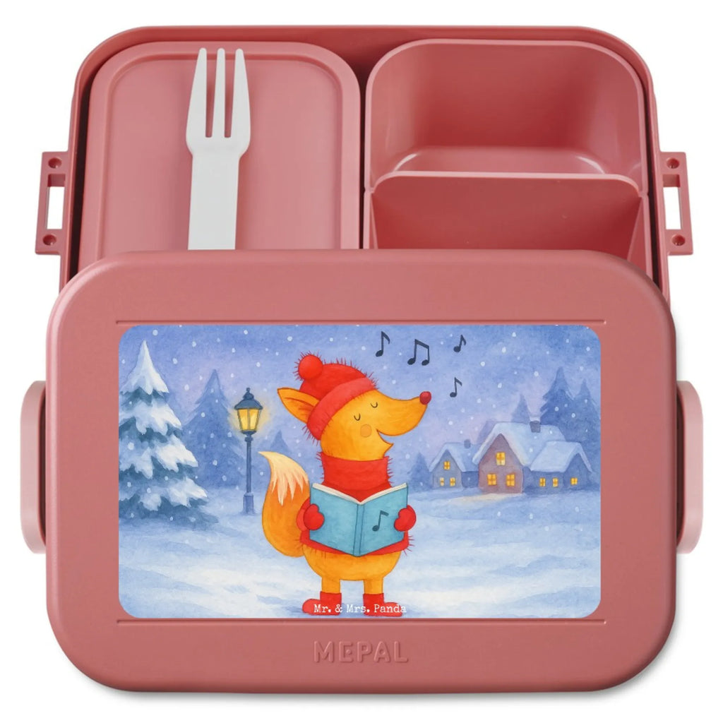 MEPAL Bentobox Fuchs Sänger Design Bentobox, Brotdose, Lunchbox, Winter, Weihnachten, Weihnachtsdeko, Nikolaus, Advent, Heiligabend, Wintermotiv, Weihnachtslieder, Geschenk Sänger, Fuchs, Füchse, Singen, Sänger