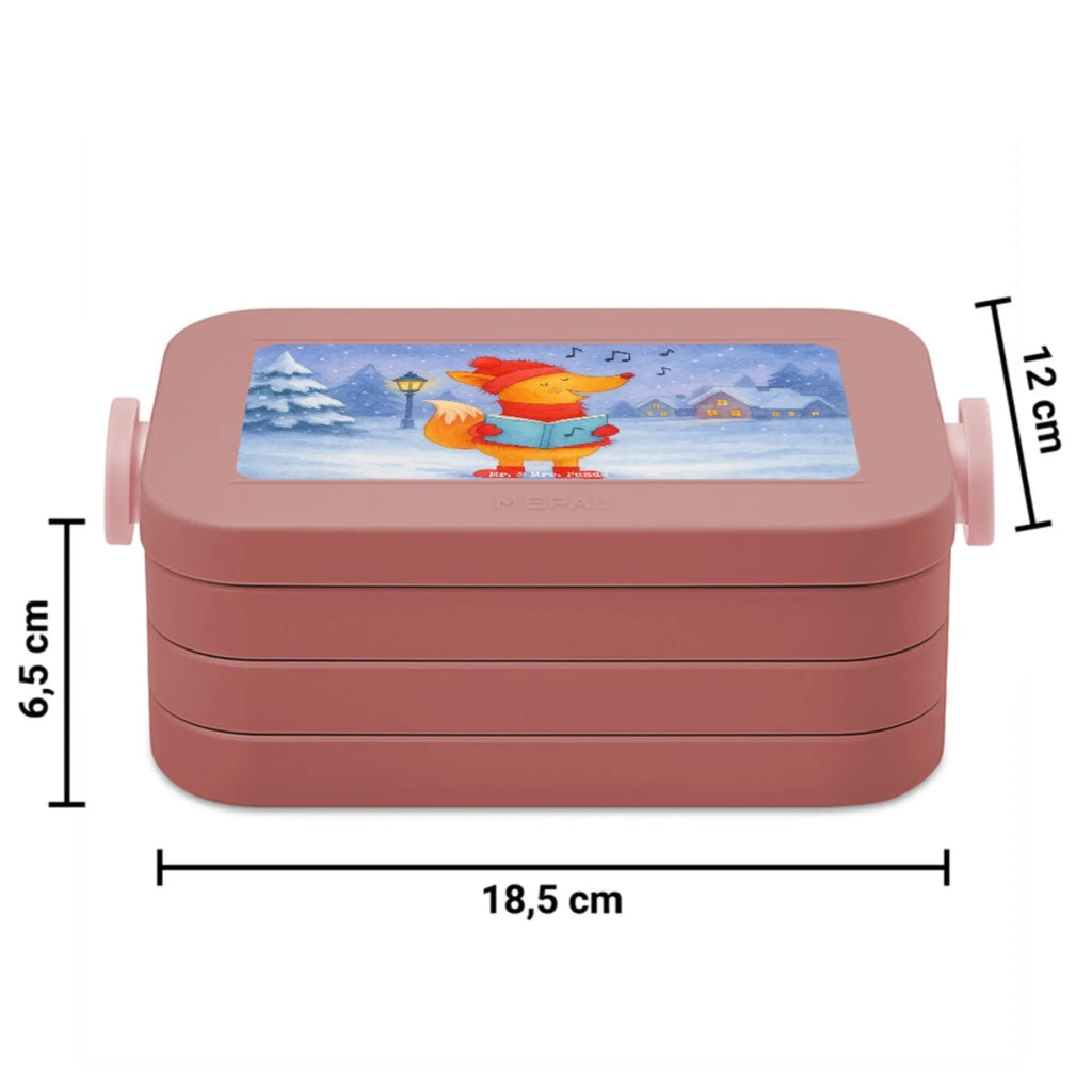 MEPAL Bentobox Fuchs Sänger Design Bentobox, Brotdose, Lunchbox, Winter, Weihnachten, Weihnachtsdeko, Nikolaus, Advent, Heiligabend, Wintermotiv, Weihnachtslieder, Geschenk Sänger, Fuchs, Füchse, Singen, Sänger