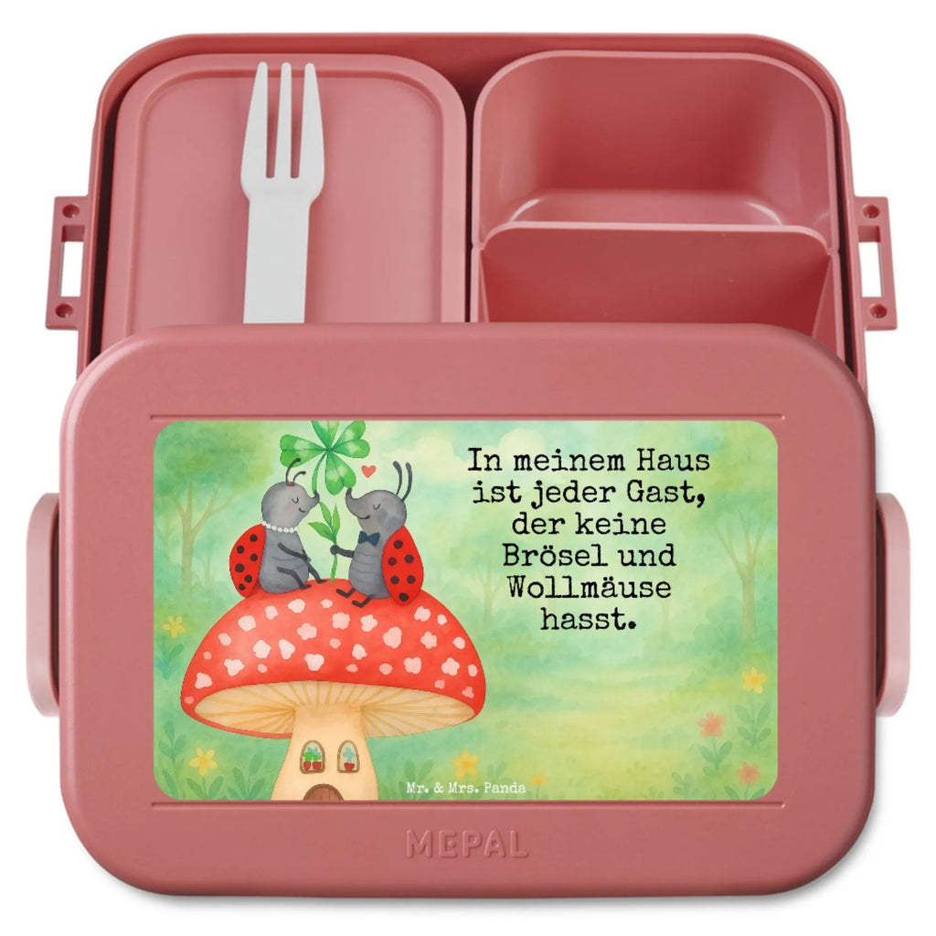 MEPAL Bentobox Marienkäfer Fliegenpilz Design Brotdose, Bentobox, Lunchbox, Tiermotive, Gute Laune, lustige Sprüche, Tiere, Wohnung, Haus, Fleigenpilzhaus, Marienkäfer, zuhause, Fliegenpilz