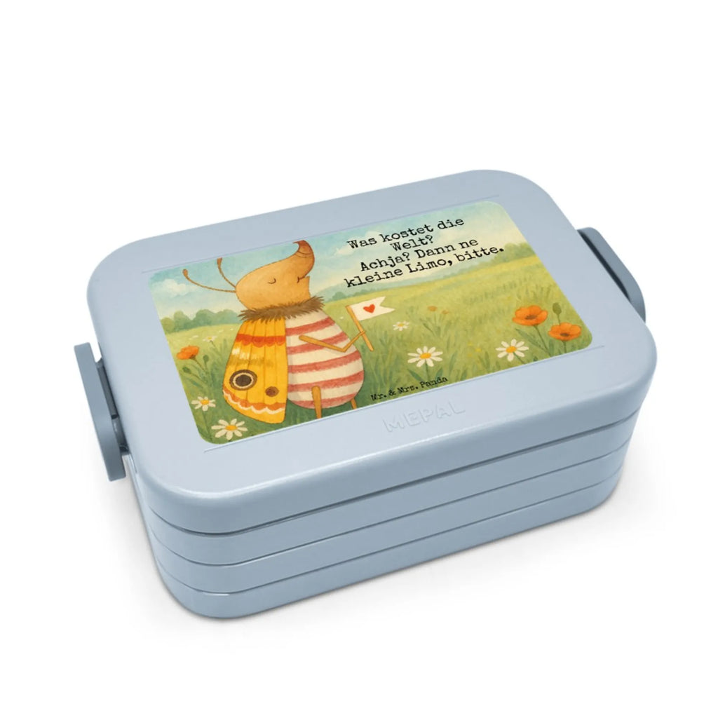 MEPAL Bentobox Nachtfalter Fähnchen Design Lunchbox, Bentobox, Brotdose, Tiermotive, Gute Laune, lustige Sprüche, Tiere, süß, Spruch lustig, Spruch witzig, niedlich, Käfer, Küche Deko, Nachtfalter, Was kostet die Welt