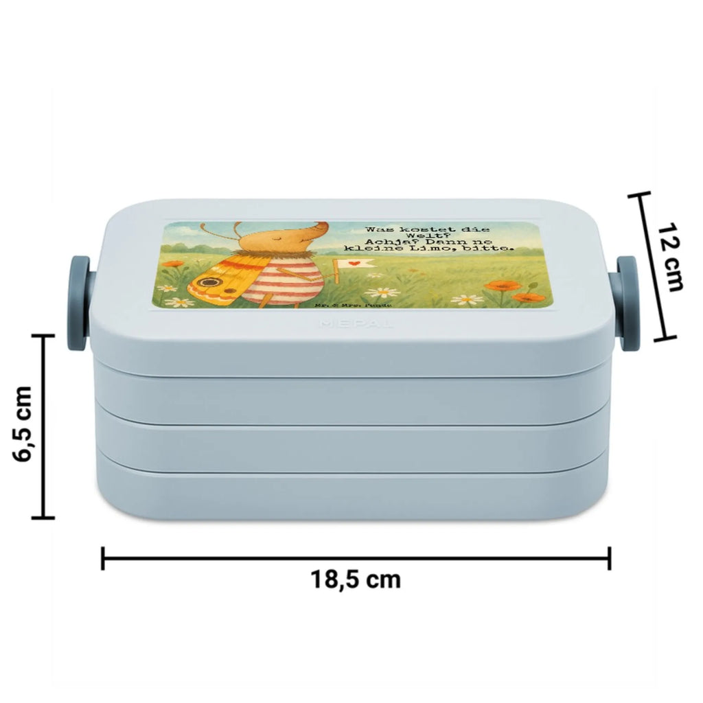 MEPAL Bentobox Nachtfalter Fähnchen Design Lunchbox, Bentobox, Brotdose, Tiermotive, Gute Laune, lustige Sprüche, Tiere, süß, Spruch lustig, Spruch witzig, niedlich, Käfer, Küche Deko, Nachtfalter, Was kostet die Welt