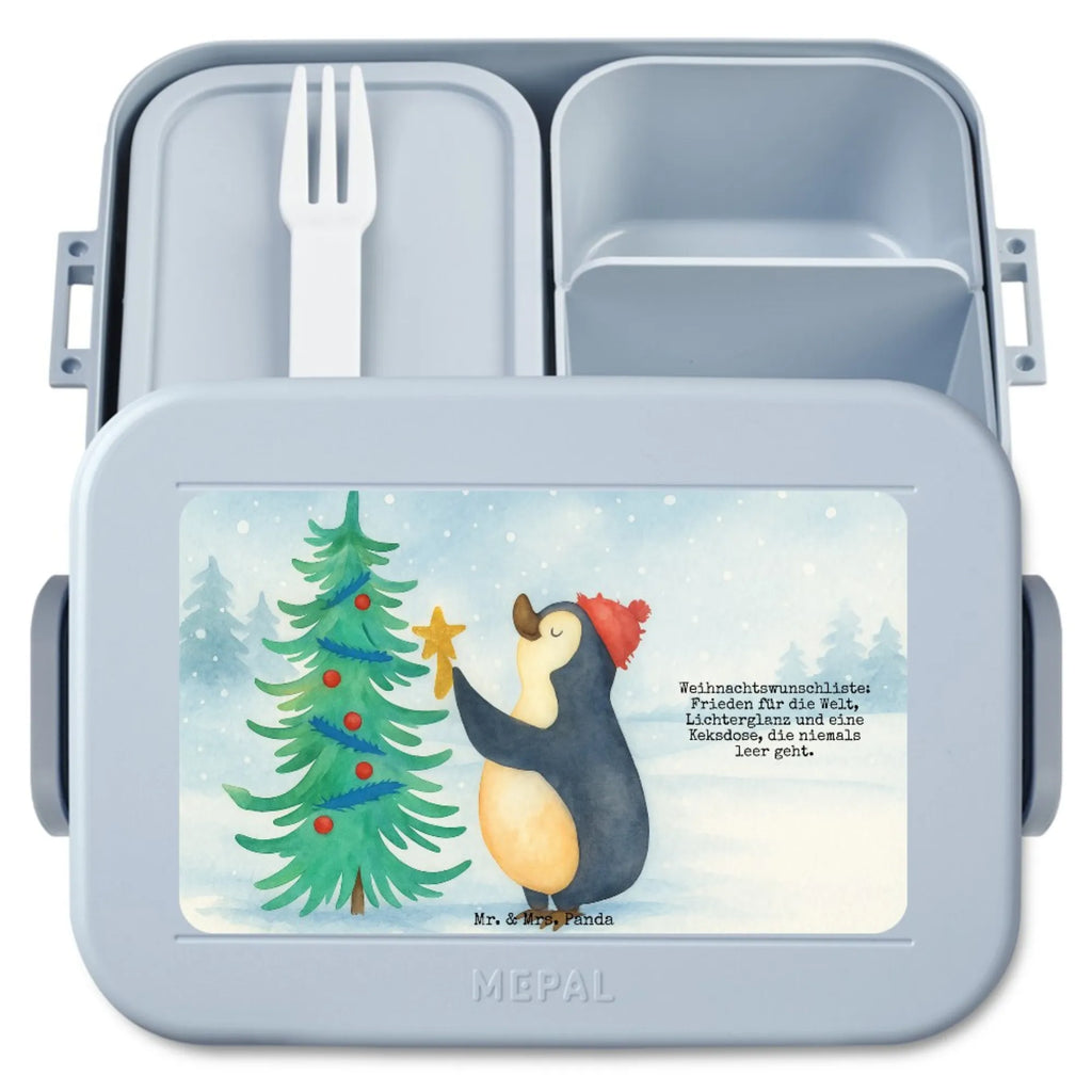 MEPAL Bentobox Pinguin Weihnachtsbaum Design Brotdose, Bentobox, Lunchbox, Winter, Weihnachten, Weihnachtsdeko, Nikolaus, Advent, Heiligabend, Wintermotiv, Pinguin