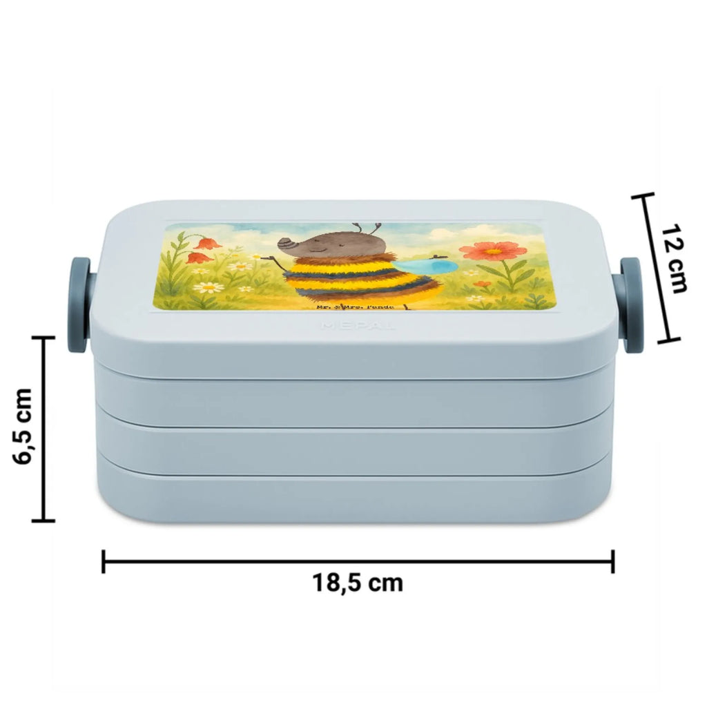 MEPAL Bentobox Hummel flauschig Design Bentobox, Brotdose, Lunchbox, Tiermotive, Gute Laune, lustige Sprüche, Tiere, Blume, Flauschig, Hummel, Natur, Biene