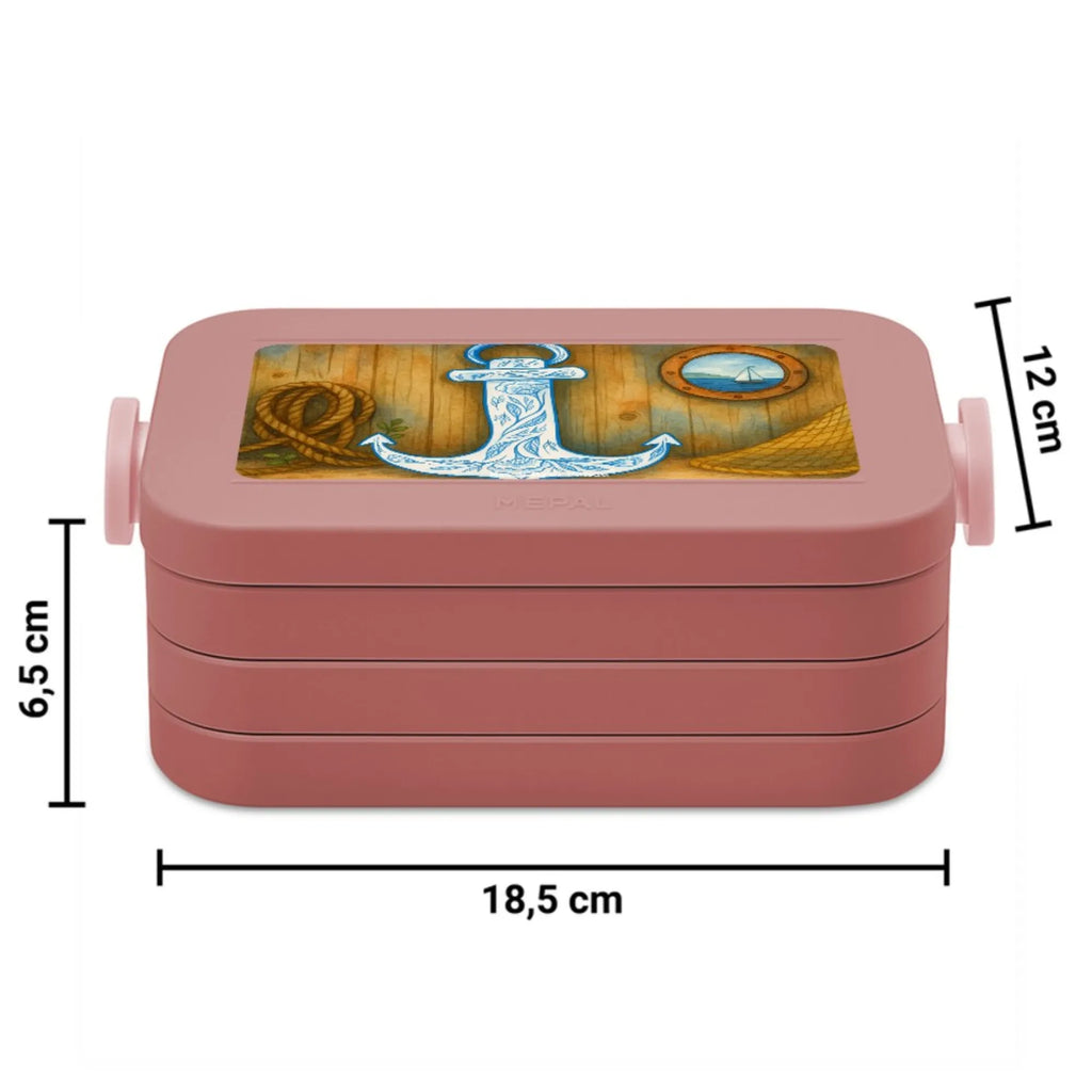 MEPAL Bentobox Anker Blau Design Brotdose, Lunchbox, Bentobox, Tiermotive, Gute Laune, lustige Sprüche, Tiere