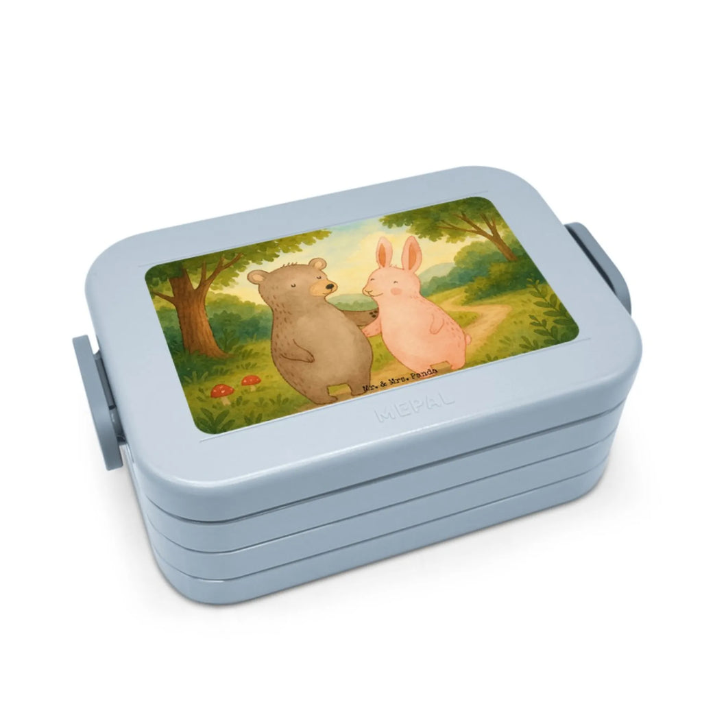MEPAL Bentobox Bär und Hase Umarmen Design Brotdose, Lunchbox, Bentobox, Liebe, Partner, Freund, Freundin, Ehemann, Ehefrau, Heiraten, Verlobung, Heiratsantrag, Liebesgeschenk, Jahrestag, Hocheitstag, Freunde, Bärchen, Bär, best friends, Hase, bester Freund