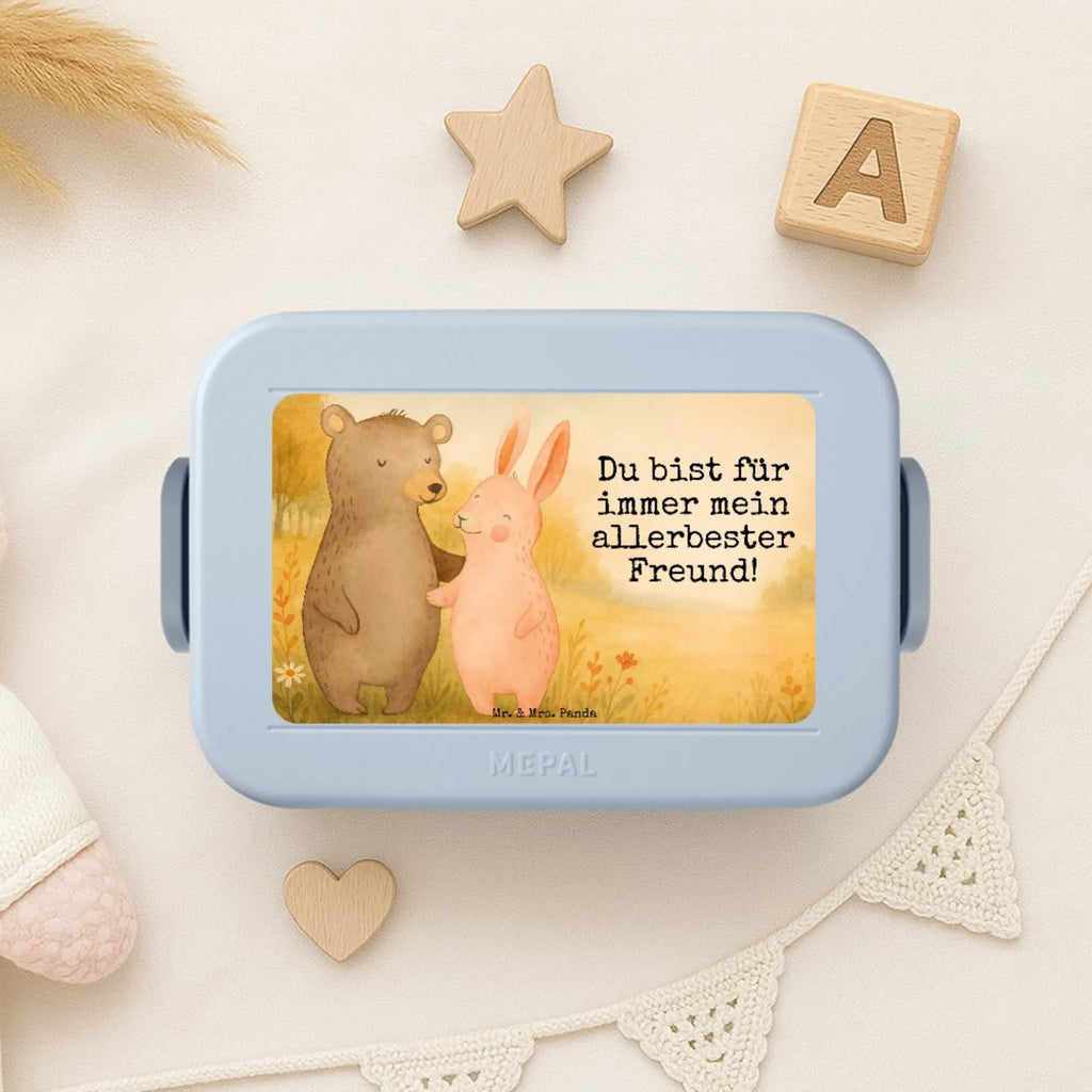 MEPAL Bentobox Bär und Hase Umarmen Design Brotdose, Lunchbox, Bentobox, Liebe, Partner, Freund, Freundin, Ehemann, Ehefrau, Heiraten, Verlobung, Heiratsantrag, Liebesgeschenk, Jahrestag, Hocheitstag, Freunde, Bärchen, Bär, best friends, Hase, bester Freund