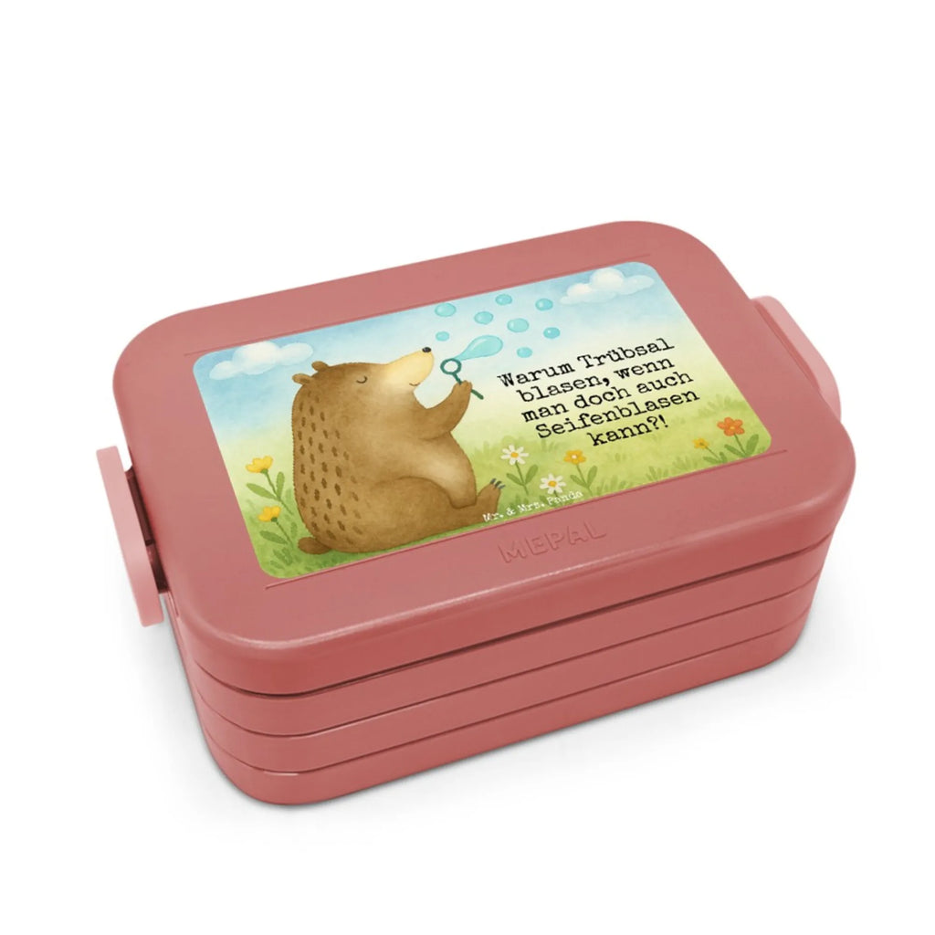 MEPAL Bentobox Bär Seifenblasen Design Lunchbox, Bentobox, Brotdose, Bär, Teddy, Teddybär, Seifenblasen Bär Lustig Sein Glücklich Traurig Happy
