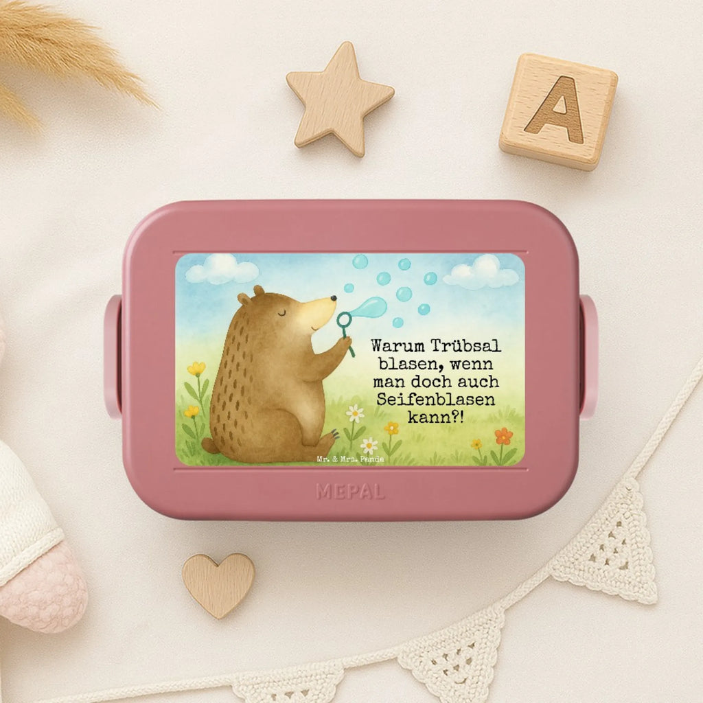 MEPAL Bentobox Bär Seifenblasen Design Lunchbox, Bentobox, Brotdose, Bär, Teddy, Teddybär, Seifenblasen Bär Lustig Sein Glücklich Traurig Happy