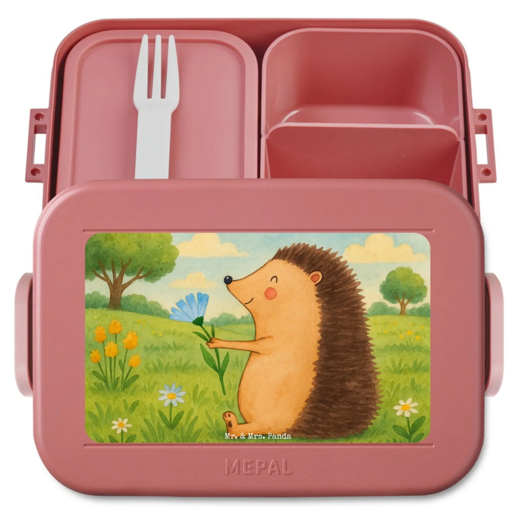 MEPAL Bentobox Igel Blumen Design Brotdose, Lunchbox, Bentobox, Tiermotive, Gute Laune, lustige Sprüche, Tiere, Gute Besserung, Genesungswünsche, Besuch, Krankheit, krank, Krankenhaus, Igel