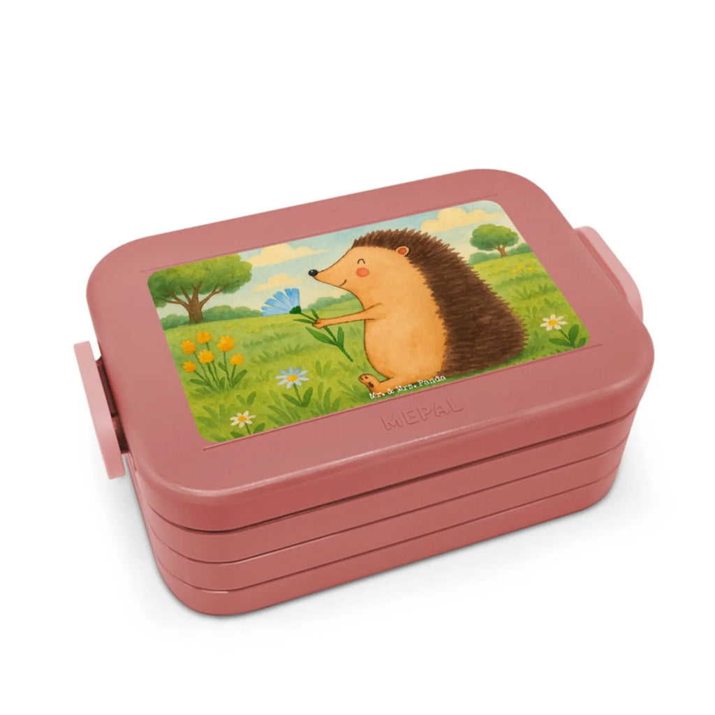MEPAL Bentobox Igel Blumen Design Brotdose, Lunchbox, Bentobox, Tiermotive, Gute Laune, lustige Sprüche, Tiere, Gute Besserung, Genesungswünsche, Besuch, Krankheit, krank, Krankenhaus, Igel