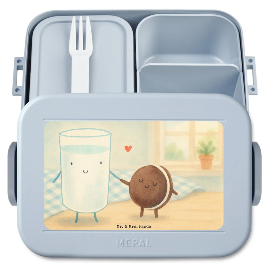 MEPAL Bentobox Milch Keks Design Lunchbox, Brotdose, Bentobox, Tiermotive, Gute Laune, lustige Sprüche, Tiere, Keks, Motiv süß, romantisch, Einladung Frühstück, Kaffee, Cookie, Kekse, perfektes Paar, Milk, Milch