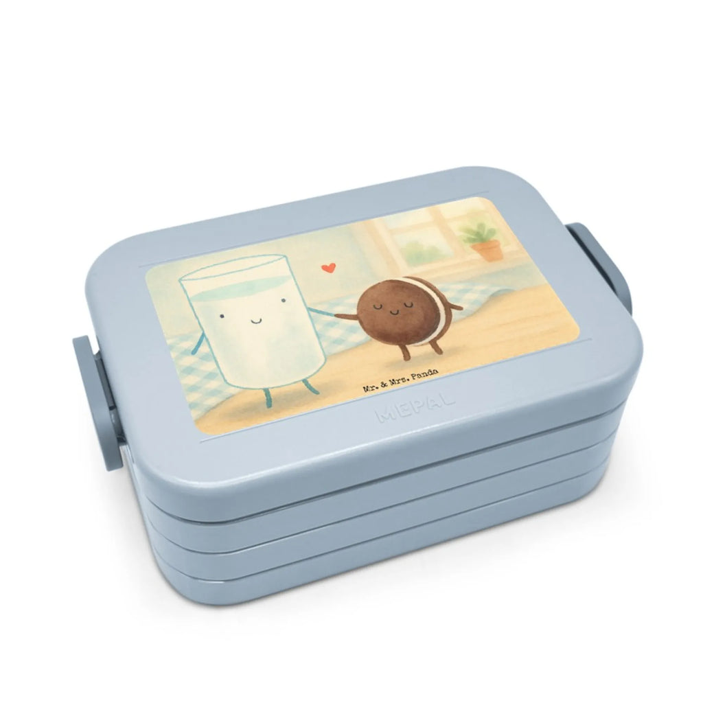 MEPAL Bentobox Milch Keks Design Lunchbox, Brotdose, Bentobox, Tiermotive, Gute Laune, lustige Sprüche, Tiere, Keks, Motiv süß, romantisch, Einladung Frühstück, Kaffee, Cookie, Kekse, perfektes Paar, Milk, Milch
