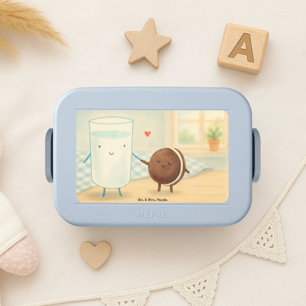 MEPAL Bentobox Milch Keks Design Lunchbox, Brotdose, Bentobox, Tiermotive, Gute Laune, lustige Sprüche, Tiere, Keks, Motiv süß, romantisch, Einladung Frühstück, Kaffee, Cookie, Kekse, perfektes Paar, Milk, Milch