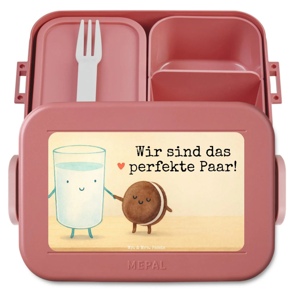 MEPAL Bentobox Milch Keks Design Lunchbox, Brotdose, Bentobox, Tiermotive, Gute Laune, lustige Sprüche, Tiere, Keks, Motiv süß, romantisch, Einladung Frühstück, Kaffee, Cookie, Kekse, perfektes Paar, Milk, Milch