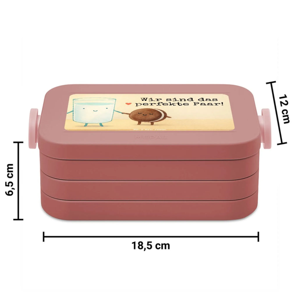 MEPAL Bentobox Milch Keks Design Lunchbox, Brotdose, Bentobox, Tiermotive, Gute Laune, lustige Sprüche, Tiere, Keks, Motiv süß, romantisch, Einladung Frühstück, Kaffee, Cookie, Kekse, perfektes Paar, Milk, Milch
