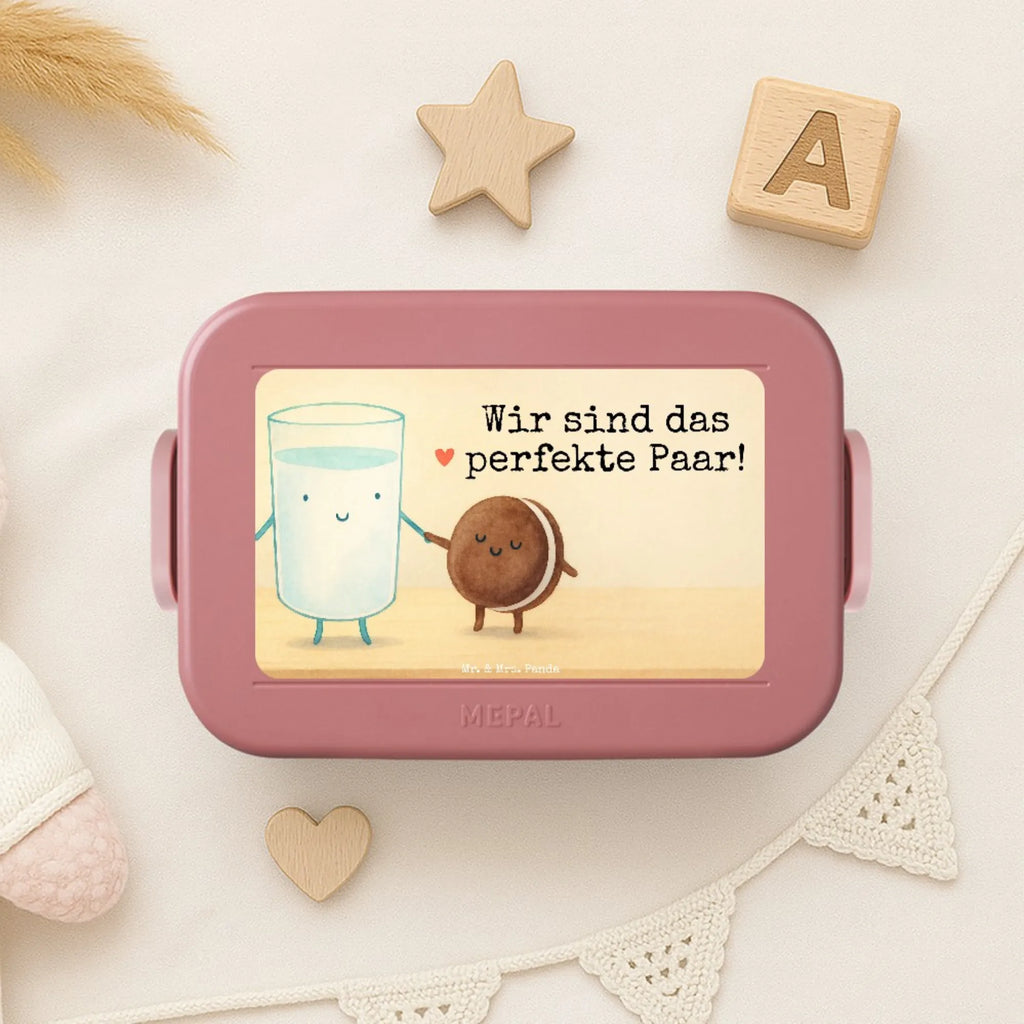 MEPAL Bentobox Milch Keks Design Lunchbox, Brotdose, Bentobox, Tiermotive, Gute Laune, lustige Sprüche, Tiere, Keks, Motiv süß, romantisch, Einladung Frühstück, Kaffee, Cookie, Kekse, perfektes Paar, Milk, Milch