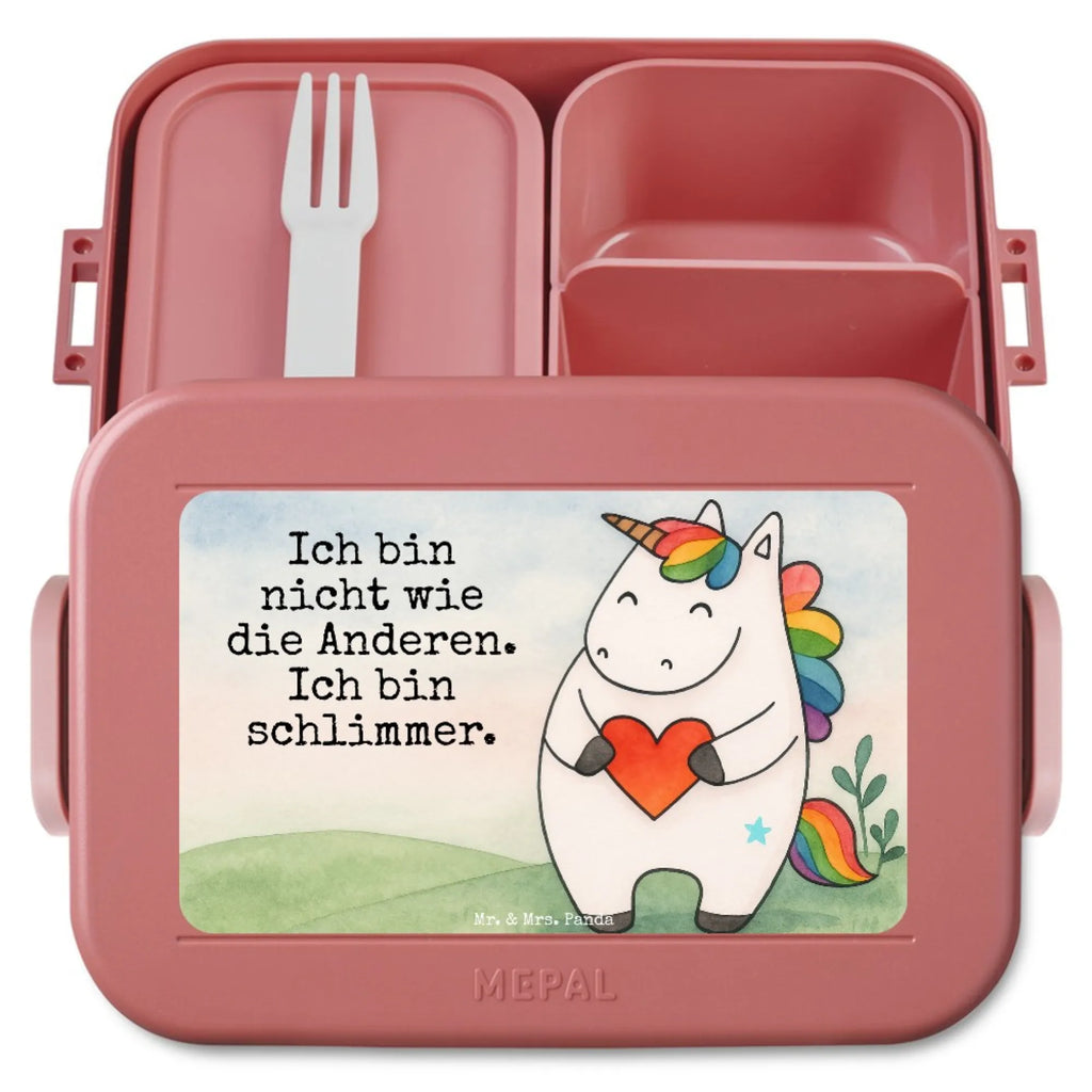 MEPAL Bentobox Einhorn Herz Design Lunchbox, Bentobox, Brotdose, Einhorn, Einhörner, Einhorn Deko, Unicorn, witzig, schlimm, böse, lustig, bunt, Freundin, Herz, anders