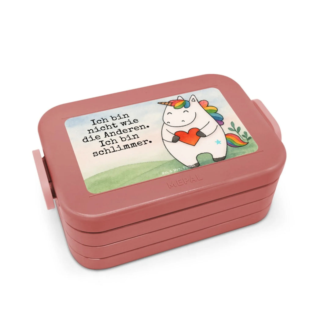 MEPAL Bentobox Einhorn Herz Design Lunchbox, Bentobox, Brotdose, Einhorn, Einhörner, Einhorn Deko, Unicorn, witzig, schlimm, böse, lustig, bunt, Freundin, Herz, anders