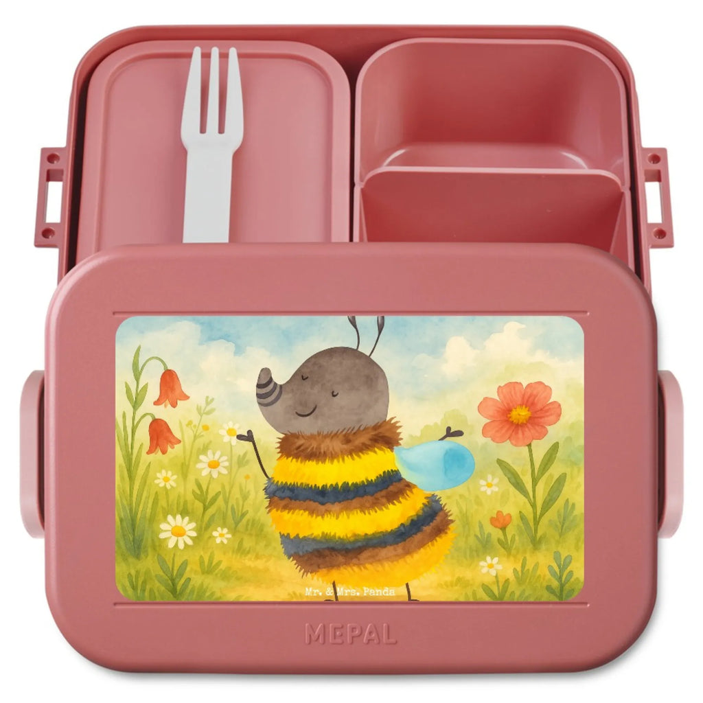 MEPAL Bentobox Hummel flauschig Design Bentobox, Brotdose, Lunchbox, Tiermotive, Gute Laune, lustige Sprüche, Tiere, Blume, Flauschig, Hummel, Natur, Biene