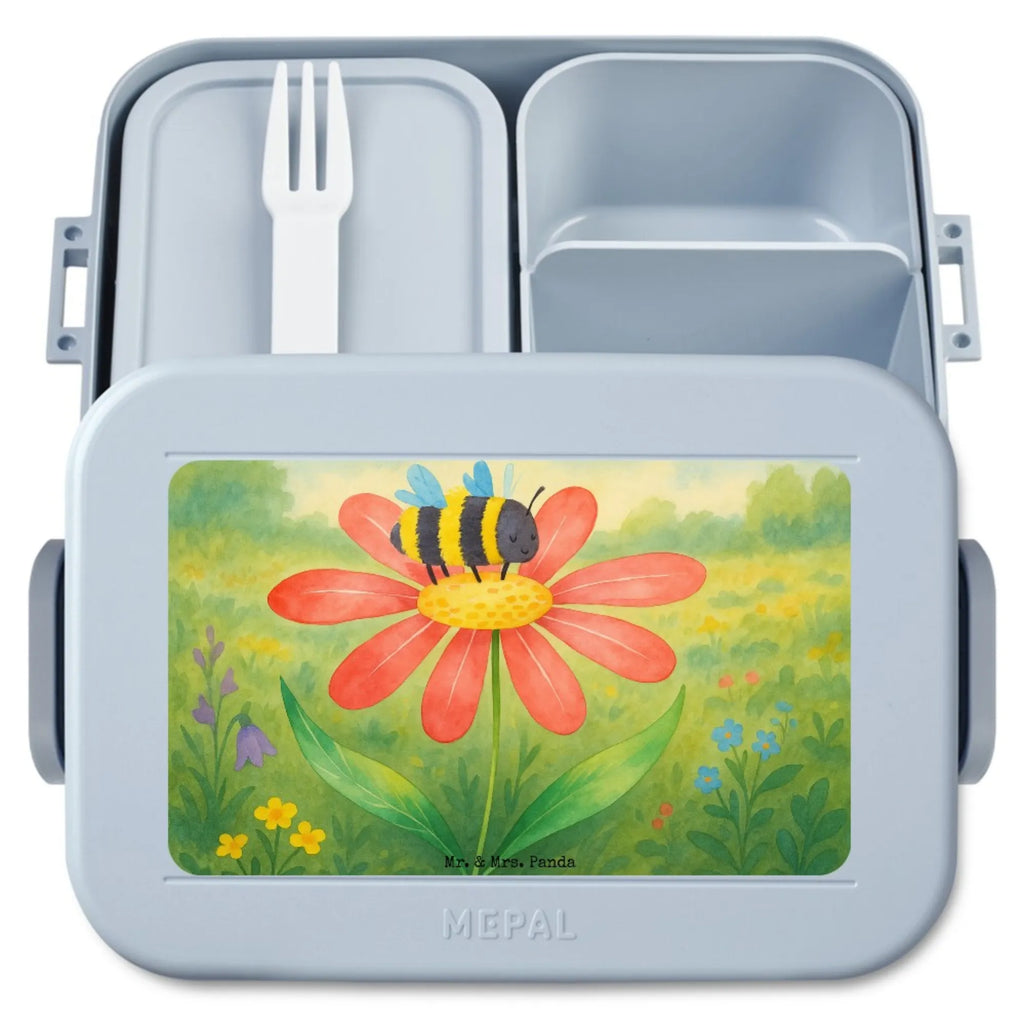 MEPAL Bentobox Hummel Blume Design Bentobox, Brotdose, Lunchbox, Tiermotive, Gute Laune, lustige Sprüche, Tiere, Wespe, Hummeln, Flauschig, Blume, Hummel, Biene, Natur, Feld