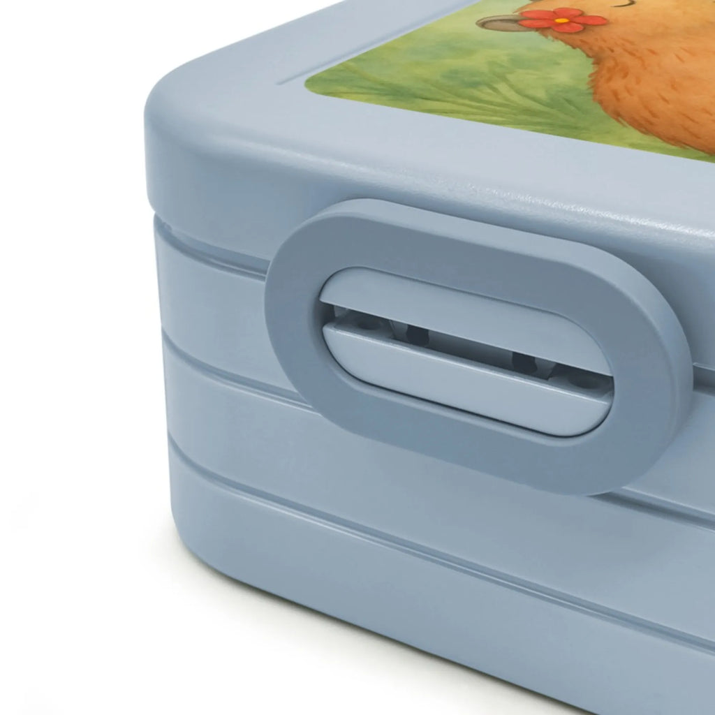MEPAL Bentobox Capybara Blume Design Brotdose, Lunchbox, Bentobox, Tiermotive, Gute Laune, lustige Sprüche, Tiere, Capybara