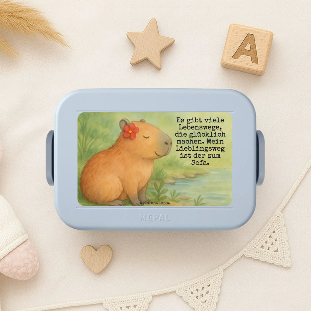 MEPAL Bentobox Capybara Blume Design Brotdose, Lunchbox, Bentobox, Tiermotive, Gute Laune, lustige Sprüche, Tiere, Capybara