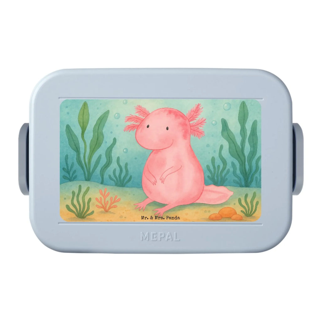 MEPAL Bentobox Axolotl Niedlich Design Bentobox, Lunchbox, Brotdose, Axolotl, Molch, fröhlich, vergnügt, zufrieden, Weisheit, Lebensweisheit, Liebe, Axolot, Lebensstil, Freundin