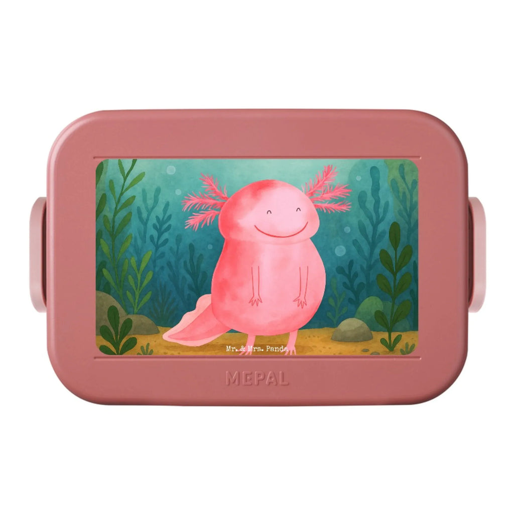 MEPAL Bentobox Axolotl Glücklich Design Lunchbox, Brotdose, Bentobox, Axolotl, Molch, Lurch, Motivation, Lurche, Schwanzlurch, gute Laune, Axolot