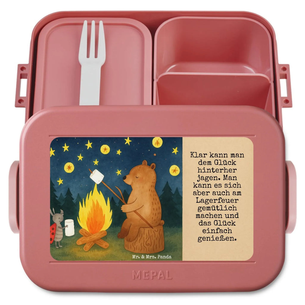 MEPAL Bentobox Bär & Marienkäfer Lagerfeuer Design Bentobox, Brotdose, Lunchbox, Bär, Teddy, Teddybär, Lagerfeuer