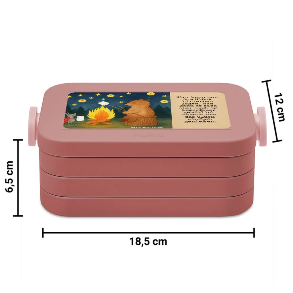 MEPAL Bentobox Bär & Marienkäfer Lagerfeuer Design Bentobox, Brotdose, Lunchbox, Bär, Teddy, Teddybär, Lagerfeuer