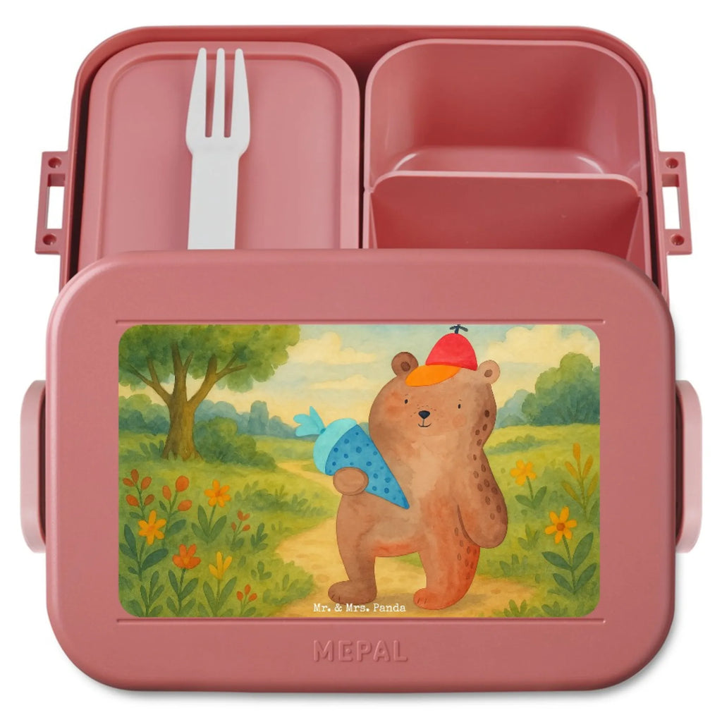MEPAL Bentobox Bär Schultüte Design Bentobox, Lunchbox, Brotdose, Bär, Teddy, Teddybär, Erster Schultag Geschenk, Einschulung Geschenk, Bär Motiv, Schulanfang, Schultüte, Schule Geschenk, Grundschule, Schulbeginn