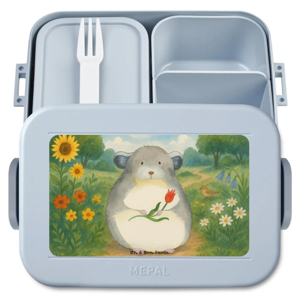 MEPAL Bentobox Chinchilla Blume Design Bentobox, Lunchbox, Brotdose, Tiermotive, Gute Laune, lustige Sprüche, Tiere, Liebeskummer, Chinchillas, Depressionen, Glücklichsein, Kummer, Büroalltag, Chaos, Chinchilla, traurig sein, Büro
