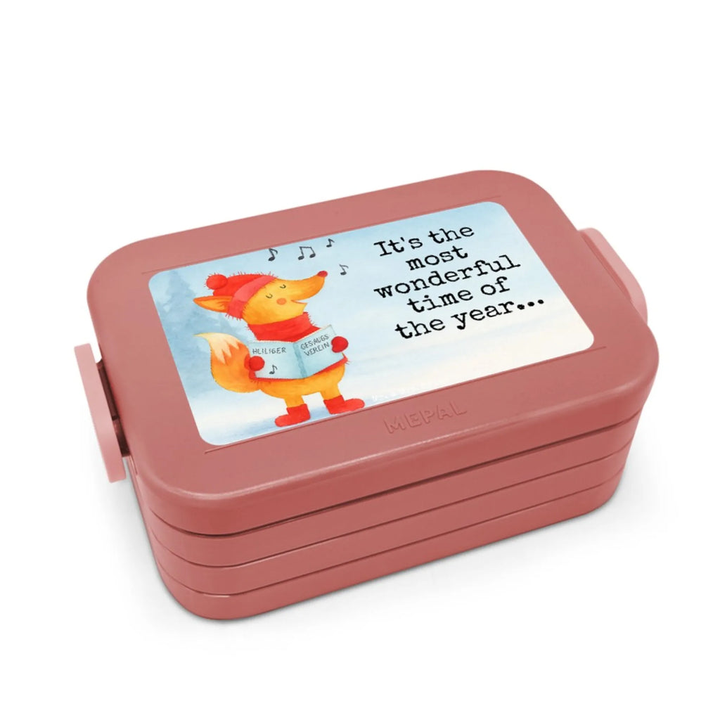 MEPAL Bentobox Fuchs Sänger Design Bentobox, Brotdose, Lunchbox, Winter, Weihnachten, Weihnachtsdeko, Nikolaus, Advent, Heiligabend, Wintermotiv, Weihnachtslieder, Geschenk Sänger, Fuchs, Füchse, Singen, Sänger