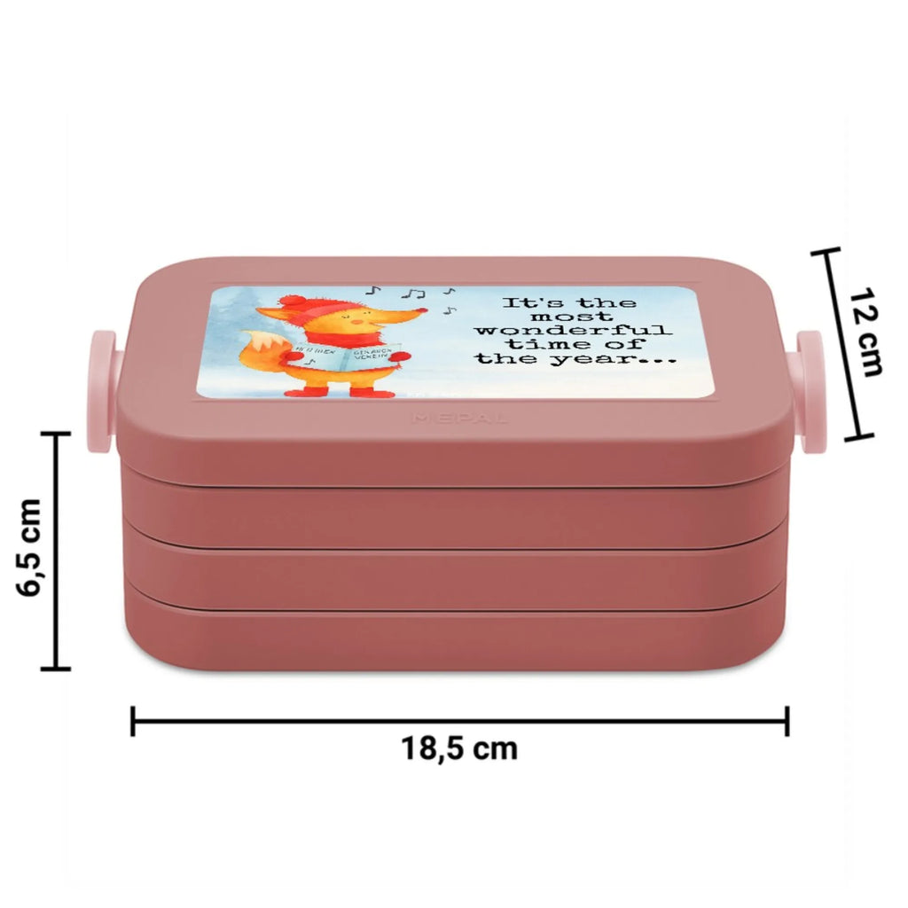 MEPAL Bentobox Fuchs Sänger Design Bentobox, Brotdose, Lunchbox, Winter, Weihnachten, Weihnachtsdeko, Nikolaus, Advent, Heiligabend, Wintermotiv, Weihnachtslieder, Geschenk Sänger, Fuchs, Füchse, Singen, Sänger