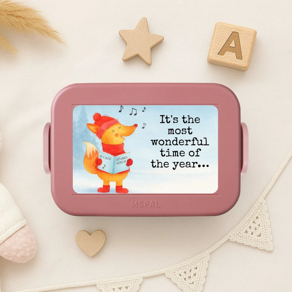 MEPAL Bentobox Fuchs Sänger Design Bentobox, Brotdose, Lunchbox, Winter, Weihnachten, Weihnachtsdeko, Nikolaus, Advent, Heiligabend, Wintermotiv, Weihnachtslieder, Geschenk Sänger, Fuchs, Füchse, Singen, Sänger