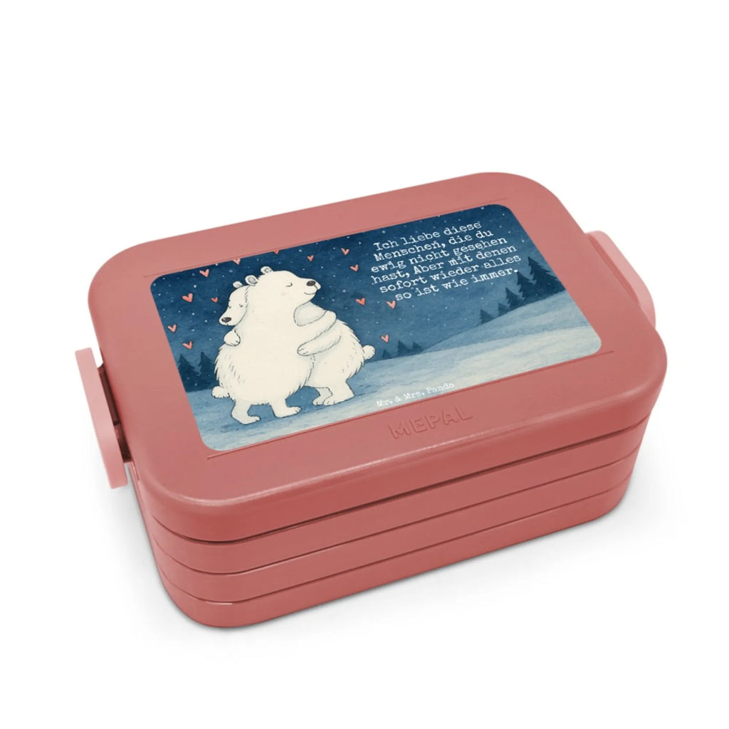 MEPAL Bentobox Eisbär Umarmen Design Lunchbox, Bentobox, Brotdose, Tiermotive, Gute Laune, lustige Sprüche, Tiere