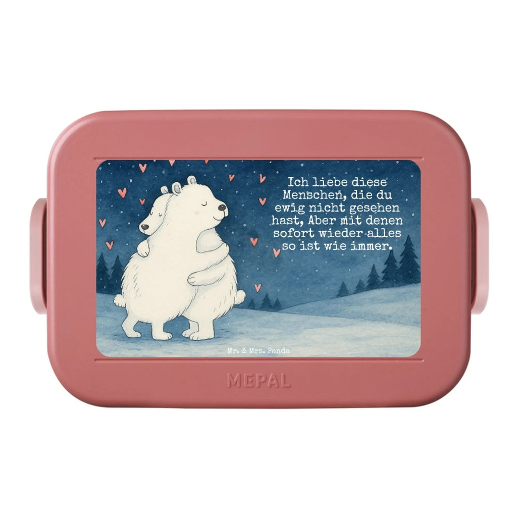 MEPAL Bentobox Eisbär Umarmen Design Lunchbox, Bentobox, Brotdose, Tiermotive, Gute Laune, lustige Sprüche, Tiere