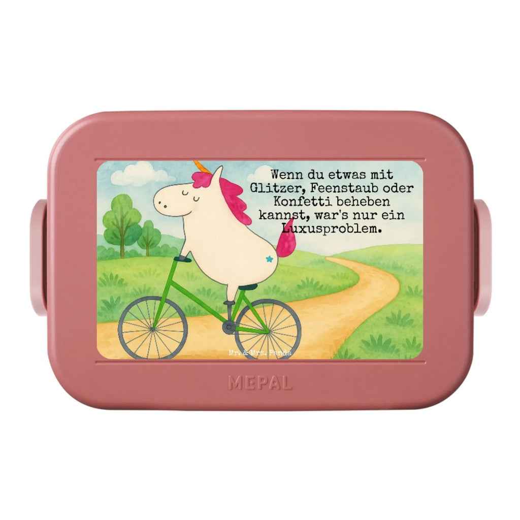 MEPAL Bentobox Einhorn Radfahrer Design Lunchbox, Bentobox, Brotdose, Einhorn, Einhörner, Einhorn Deko, Unicorn, Radfahrer, Kummer, Rad, Bike, Luxusproblem, Konfetti, Feenstaub, Radfahren, Liebeskummer